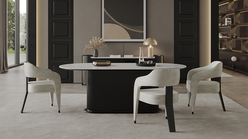 Seul Dining Table Porcelain Top